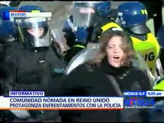 Comunidad nómada en Reino Unido protagoniza enfrentamientos con la policía - NTN24.com