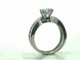 FDENS4028HT Heart Shape Diamond Engagement Wedding Rings Set In Swirl Channel Setting