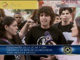 Estudiantes apoyan a Globovisión