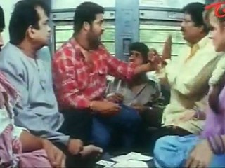 Comedy Scene Between NTR - Dharmavarapu In Train