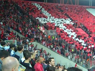 To κορεό των φιλάθλων του Ολυμπιακού