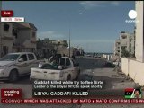 Gaddafi Killed in Sirte - Euronews(20.Oct.2011) (2)