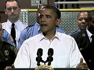 Sounding tired, Obama -tell people its OK to clap. In Chesterfield, Virginia Oct 19 2011