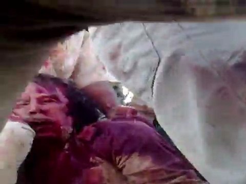 El cuerpo de Muamar Gadafi