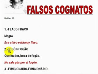 Falsos cognatos 11 espanhol-português