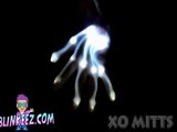 XO Mitts LED Flashing Skeletal XBone Gloves all White LEDS!