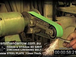 Smith and Arrow Zirconia Linishing Belts 80 Grit