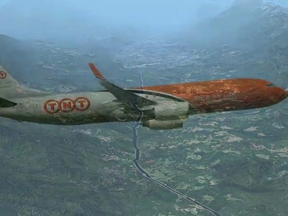 flight simulator: tnt 737-800 innsbruckvideo game flight sim trailer