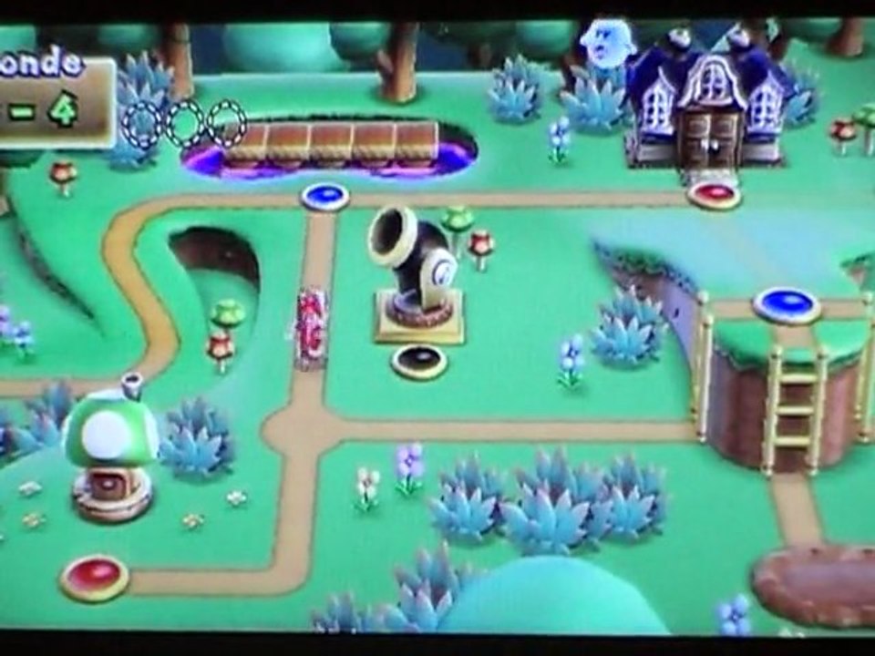 W.T new super mario bros wii part 22:(bonus)les niveaux qu'on a pas fait+les canons(part 1\3)