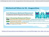 Things to do in St Augustine Florida