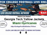 Watch Miami Hurricanes vs Yellow Jackets Online October 22nd