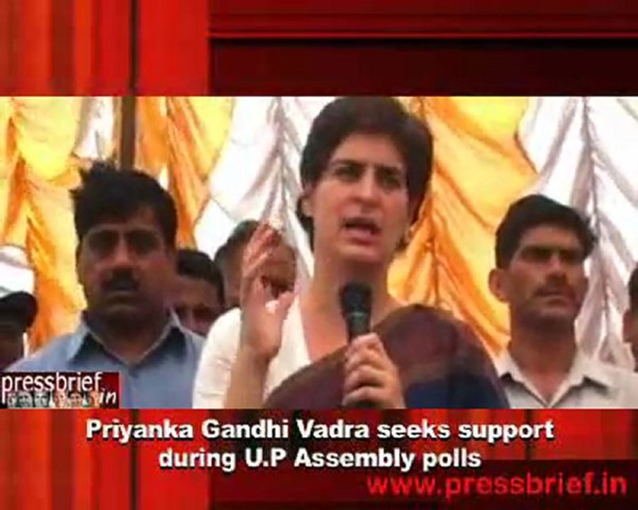 Priyanka Gandhi Vadra seeks support during U.P Assembly polls