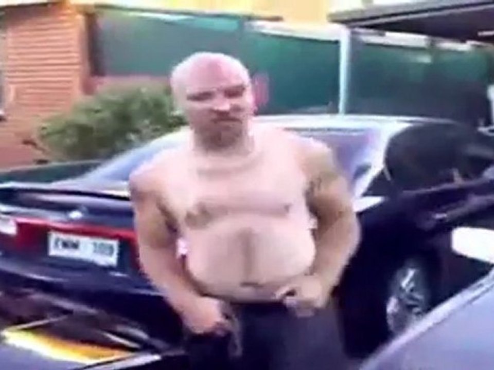 australian redneck (bogan) windscreen headbutt