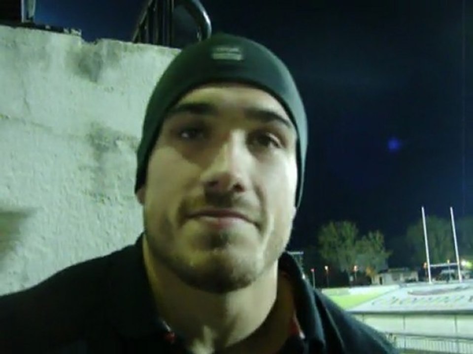 Interview Maxime Veau Après le match Oyonnax / Mont de Marsan Saison 2011 / 2012 PRO D2