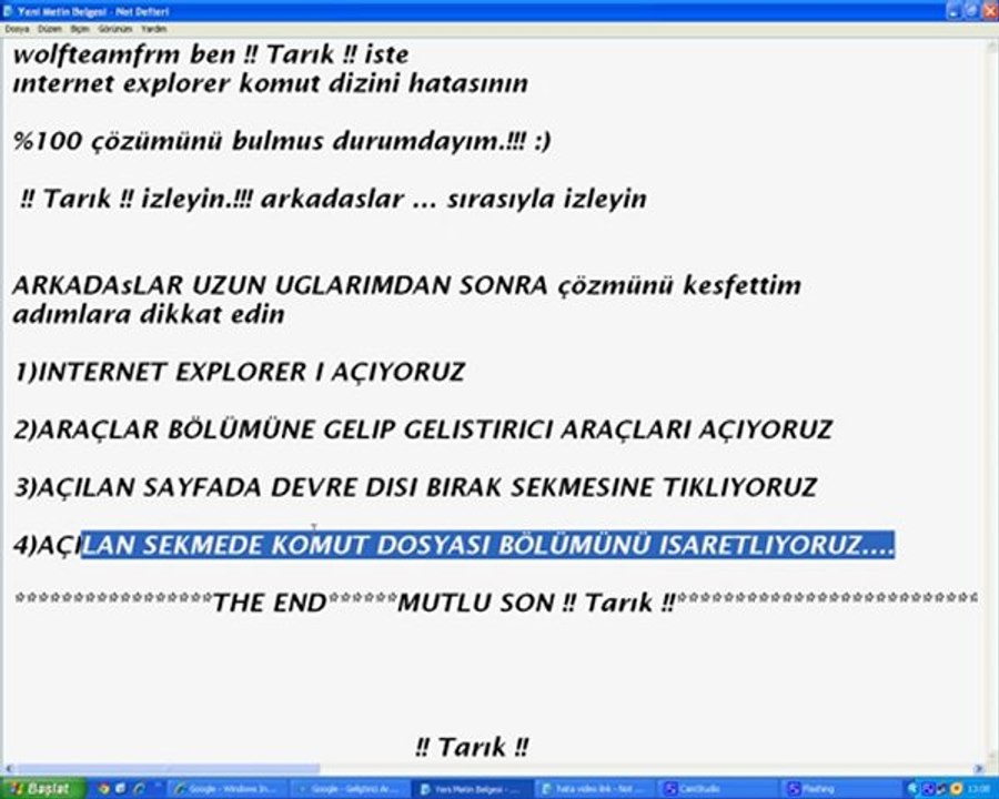 ÇÖZÜMVİDEOSU