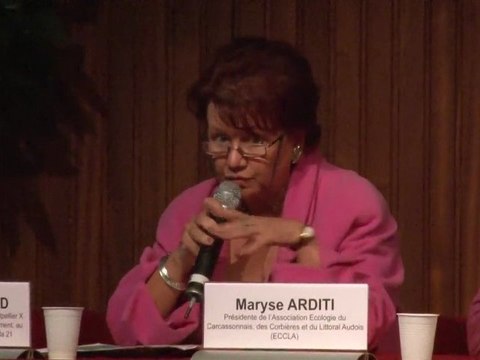 Présentation de Monique Pétard, Conseillère générale du canton de Montpellier X et Intervention de Sébastien Forest, Directeur du pôle environnement eau - Conseil Général de l’Hérault , (depuis la salle)