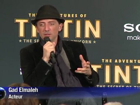 Steven Spielberg présente son film Tintin à Paris