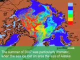 Évolution de l'épaisseur de la banquise arctique 1979-2009