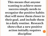 Positive Habits Essential To Success