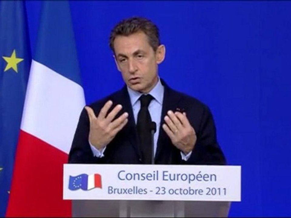 Crise en Europe : "les travaux de résolution avancent" selon Sarkozy