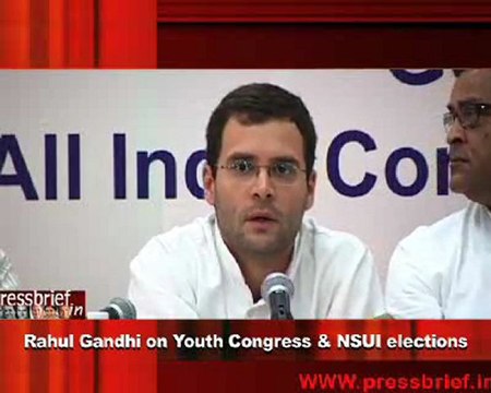 Rahul Gandhi on Youth Congress & NSUI elections