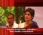 Priyanka Gandhi Vadra remembers Rajiv Gandhi’s contributions
