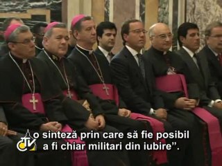 Benedict al XVI-lea: Biserica este întotdeauna pentru pace