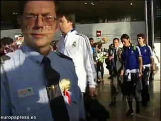 El Madrid llega al aeropuerto del Prat