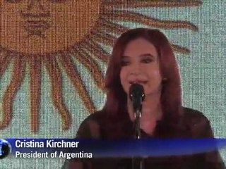 Argentina's Kirchner celebrates re-election