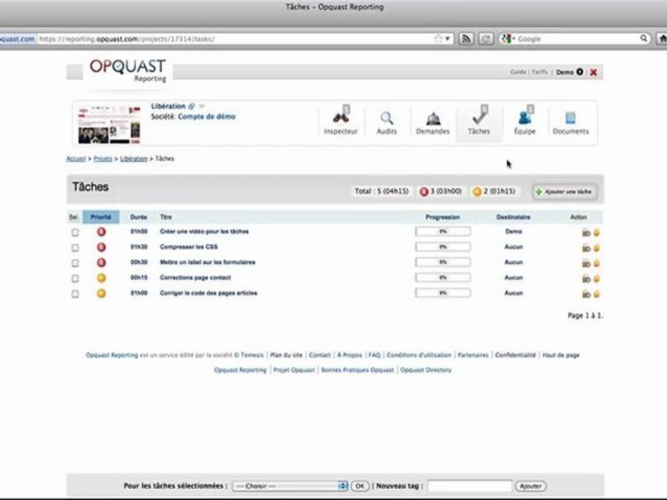 Système de gestion de tâches