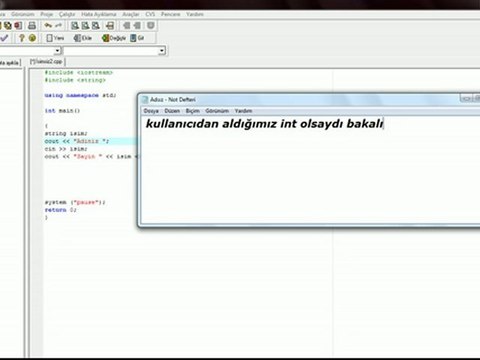 C++ dersleri ders 3