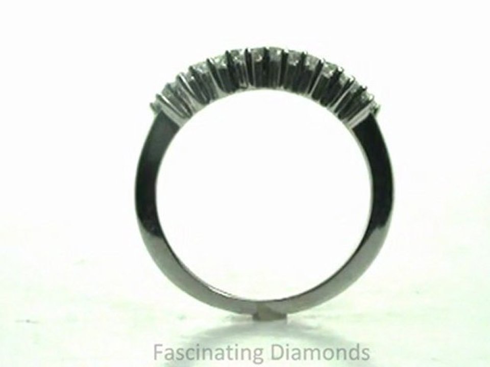 FDENS3126B Princess Cut Diamond Wedding Anniversary Band Pave Set