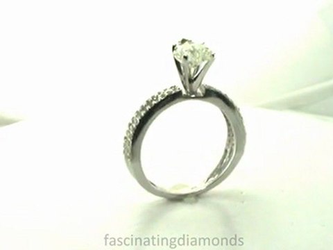 FDENS3134HTR Heart Shape Diamond Split Band Wedding Bridal Ring With Pave Setting