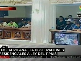 Parlamento boliviano analiza Ley Tipnis