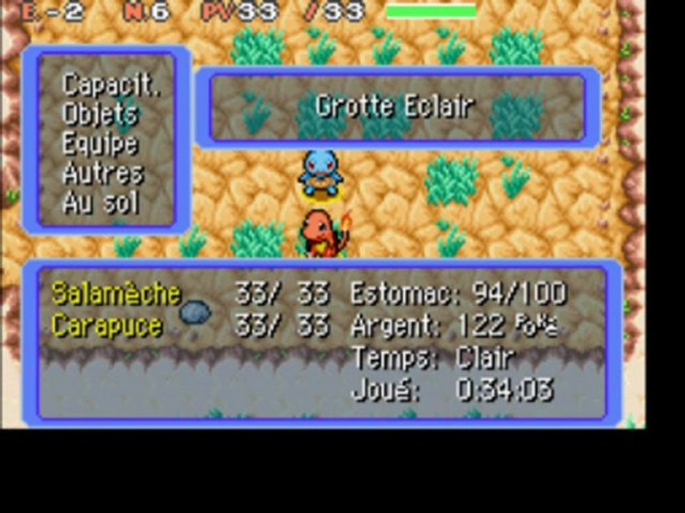 Pokémon Donjon Mystère EdS Rouge 3) La Grotte Eclair