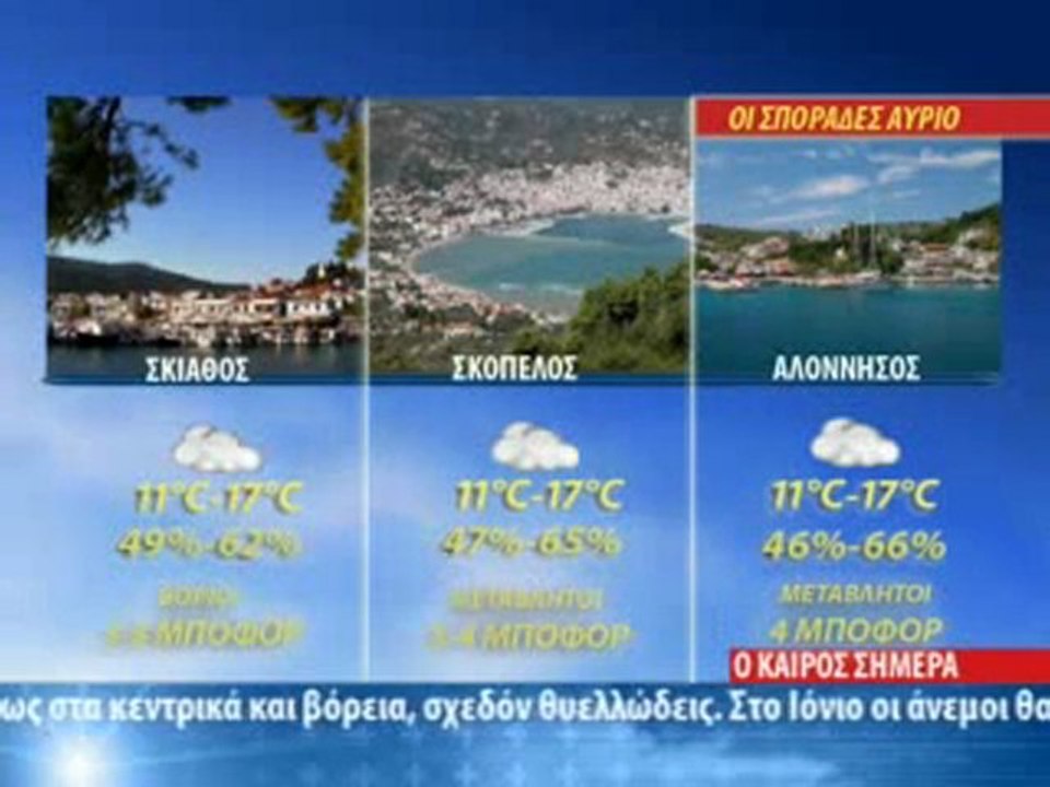 ΔΕΛΤΙΟ ΚΑΙΡΟΥ 24/10/2011