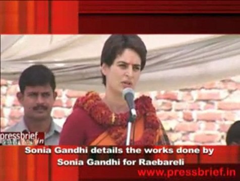 Sonia Gandhi details the works done by Sonia Gandhi for Raebareli