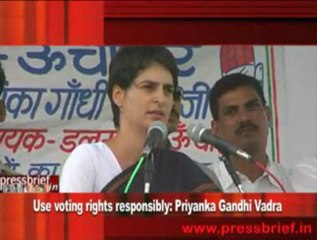 Use voting rights responsibly- Priyanka Gandhi Vadra