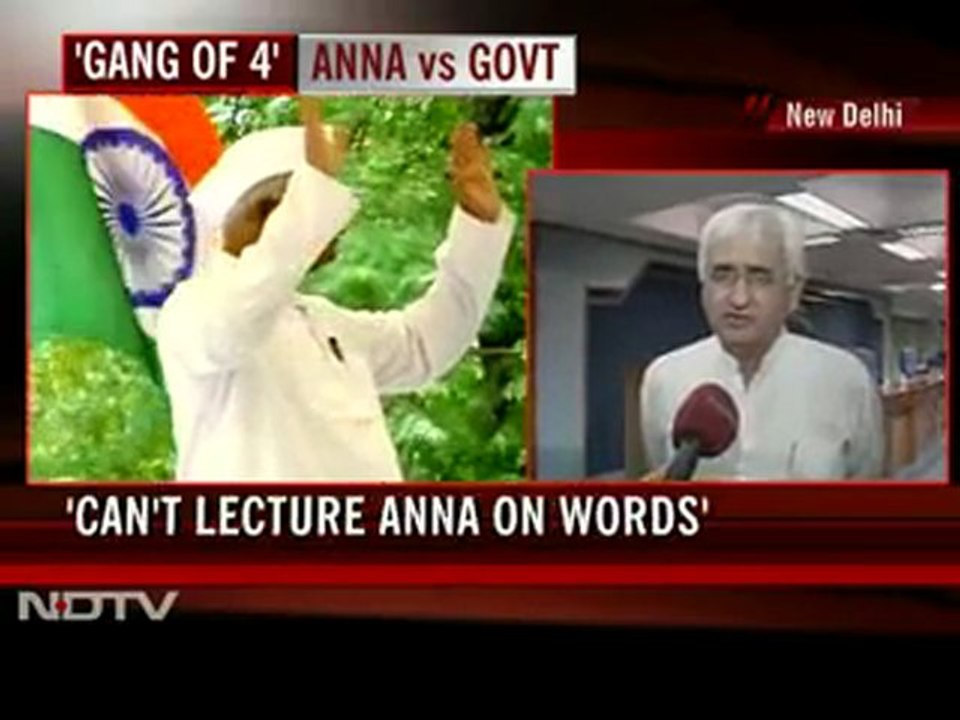 Don't know who Anna means in 'gang of four' accusation, says Khurshid