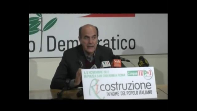 Bersani - Il Governo non è credibile, qualsiasi cosa faccia non basterà