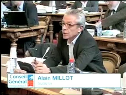 Alain MILLOT. Intervention en séance. 21 octobre 2011. Conseil général de la Côte-d'Or