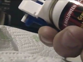 Spray Blood Fake Out. I cut my finger