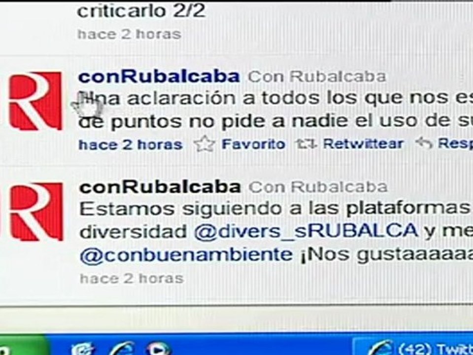 Regalos por promocionar a Rubalcaba en las redes sociales