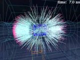 Simulation d'une collision d'ions plomb au LHC