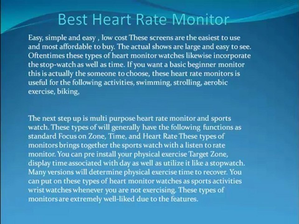 Best Heart Rate Monitors