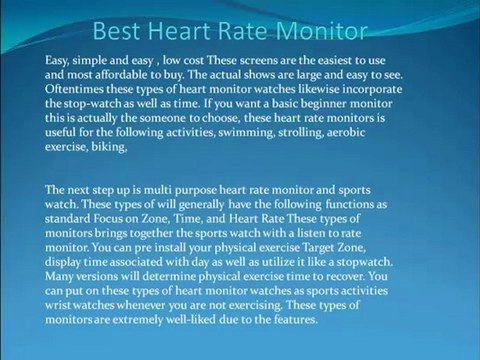 Best Heart Rate Monitors