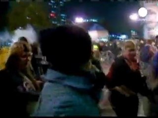 Gases lacrimógenos contra los indignados en Oakland