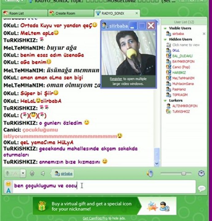 camfrogdan şiirbaba