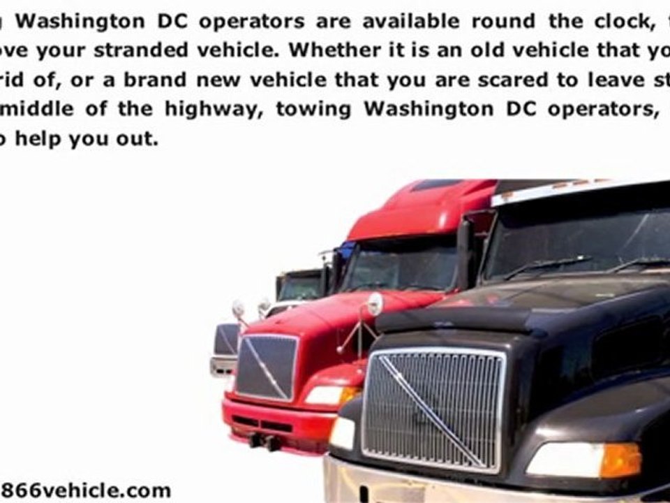 The Services Offered by a Towing Washington DC Operator