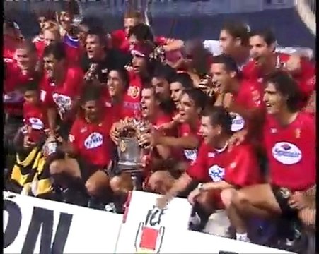 Real Mallorca, campeón de la copa del Rey del 2003. La celebración